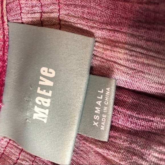 ANTHROPOLOGIE MAEVE Pink Plaid Peasant Blouse - Picture 4 of 8